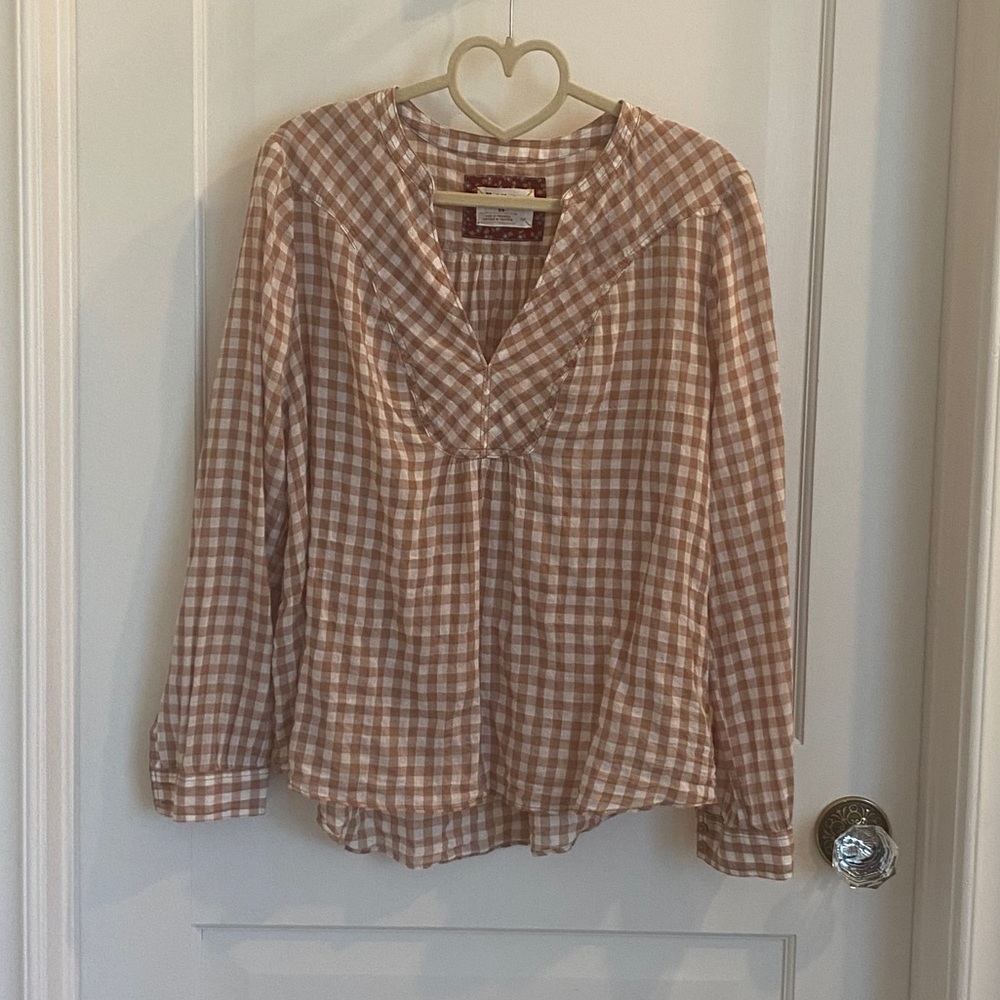 Anthropologie gingham top